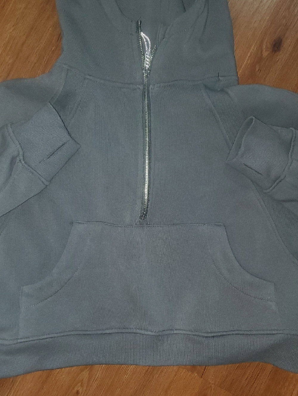 Manifest Offline Gray Half-Zip Hoodie Sweatshirt